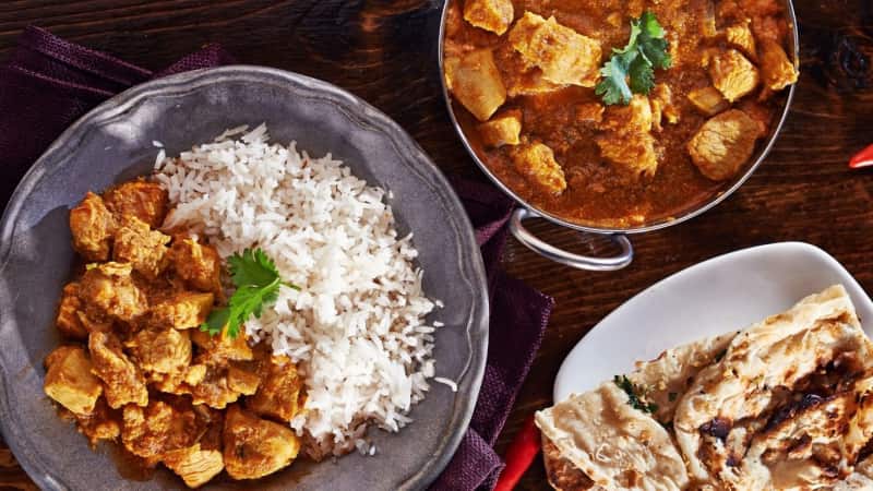 Curry met kip en rijst